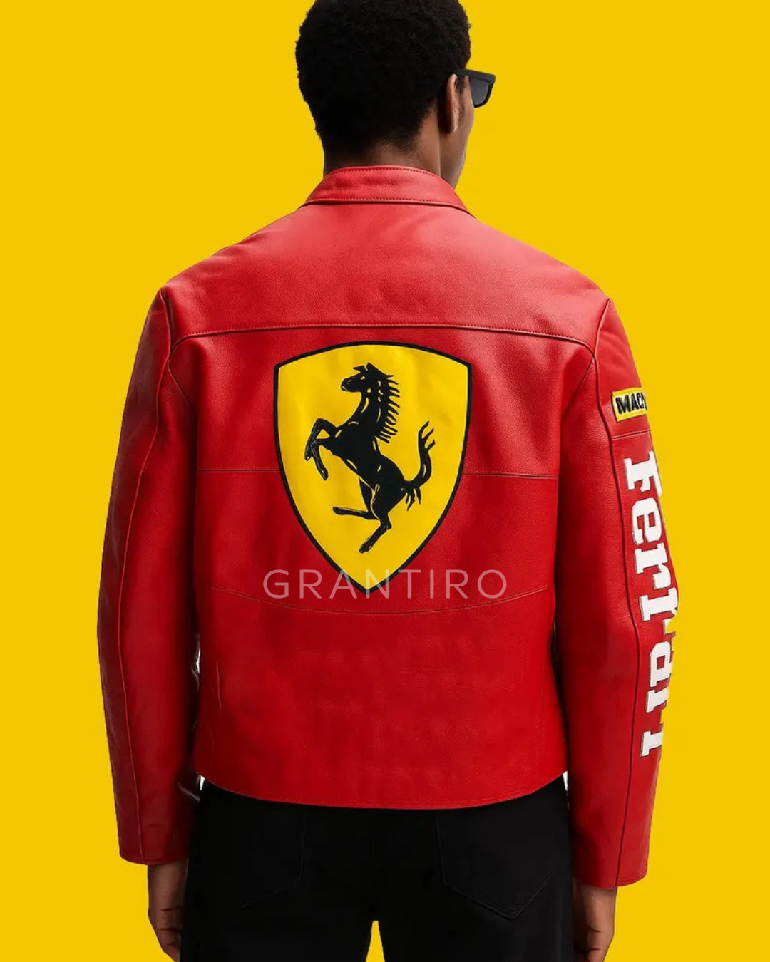 Red Ferrari Leather Jacket – Limited Drop | Grantiro® F1 Edition