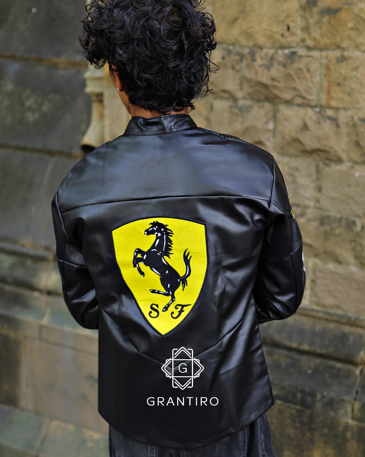 Black Ferrari Leather Jacket – Limited Edition