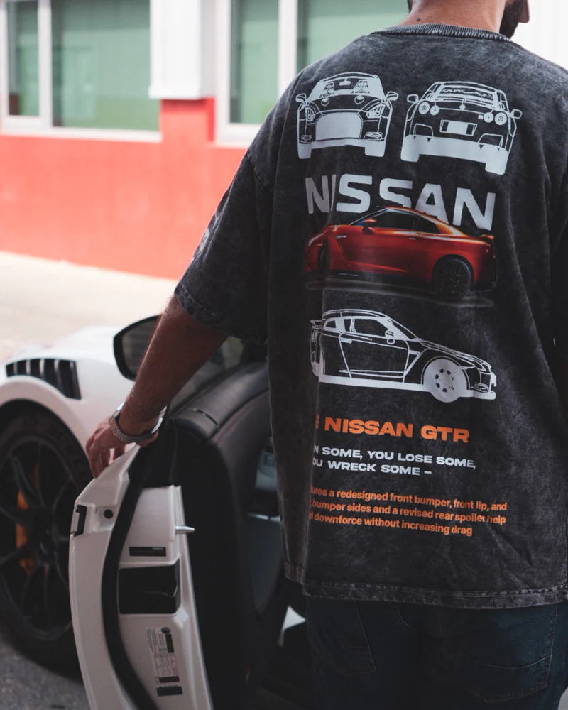 Buy Nissan GTR T-shirt in India – Grantiro’s Whimsical Wheels collection celebrates JDM culture with bold automotive fashion.