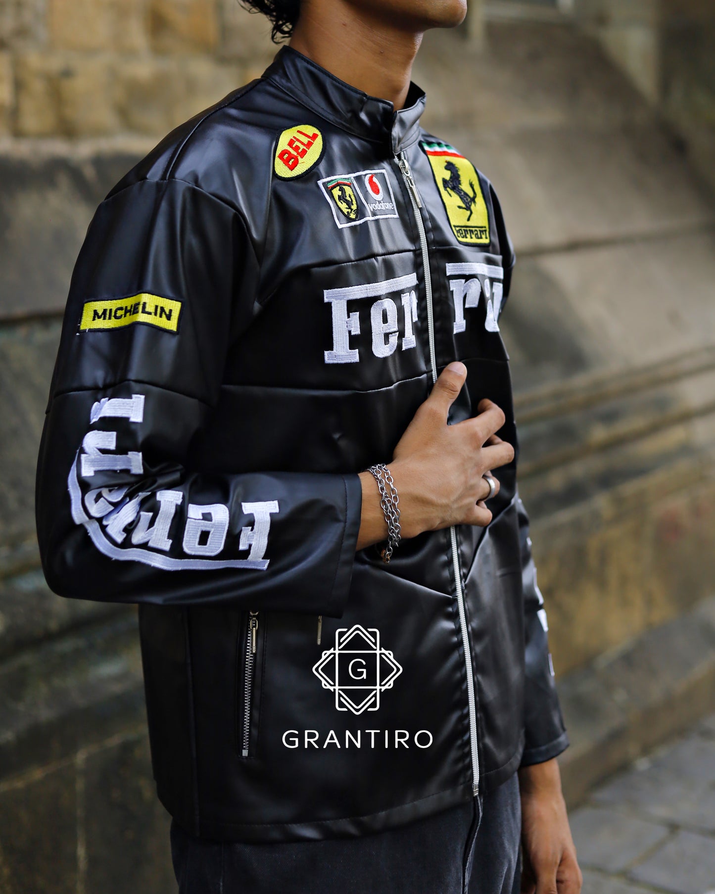Black Ferrari Leather Jacket – Limited Edition