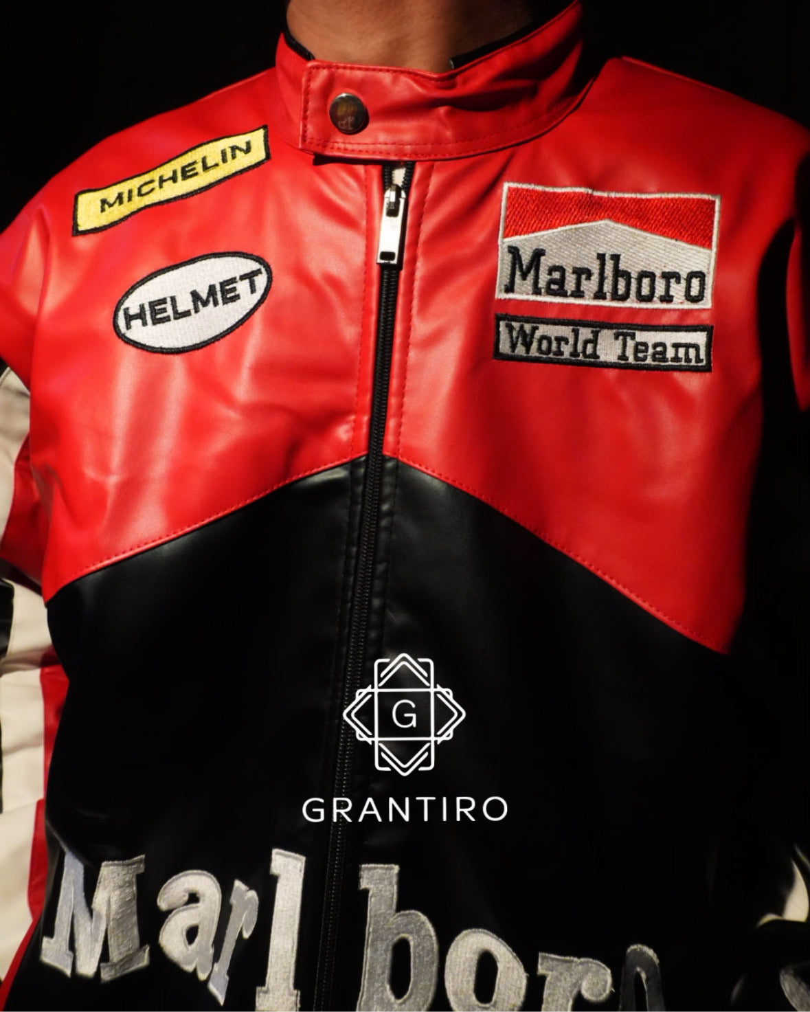 Black Marlboro Leather Jacket – Limited Drop | Grantiro® Legacy Edition