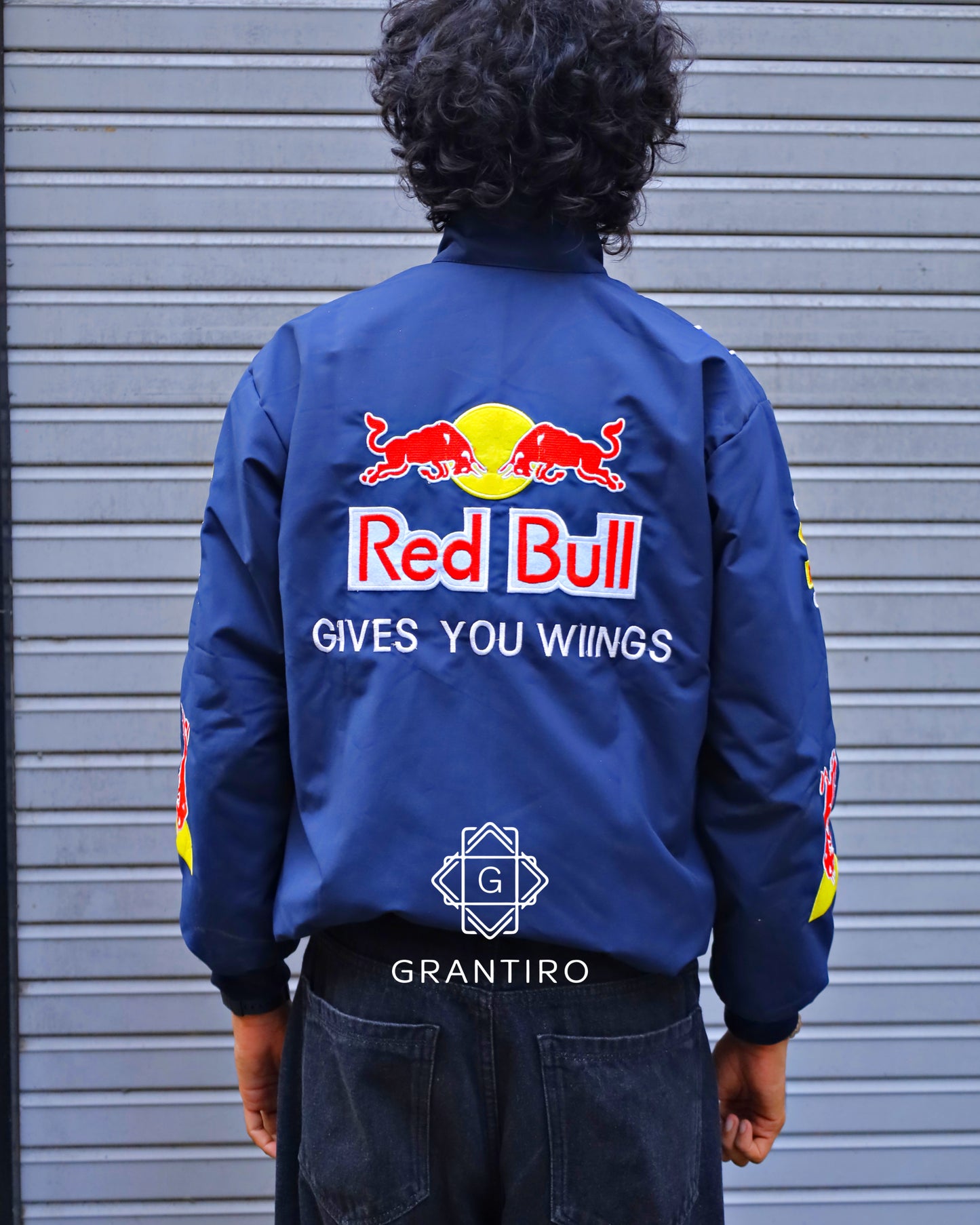 Red Bull Racing Puffer Embroidered Jacket – NAVY BLUE – Limited Drop | Grantiro® F1 Edition