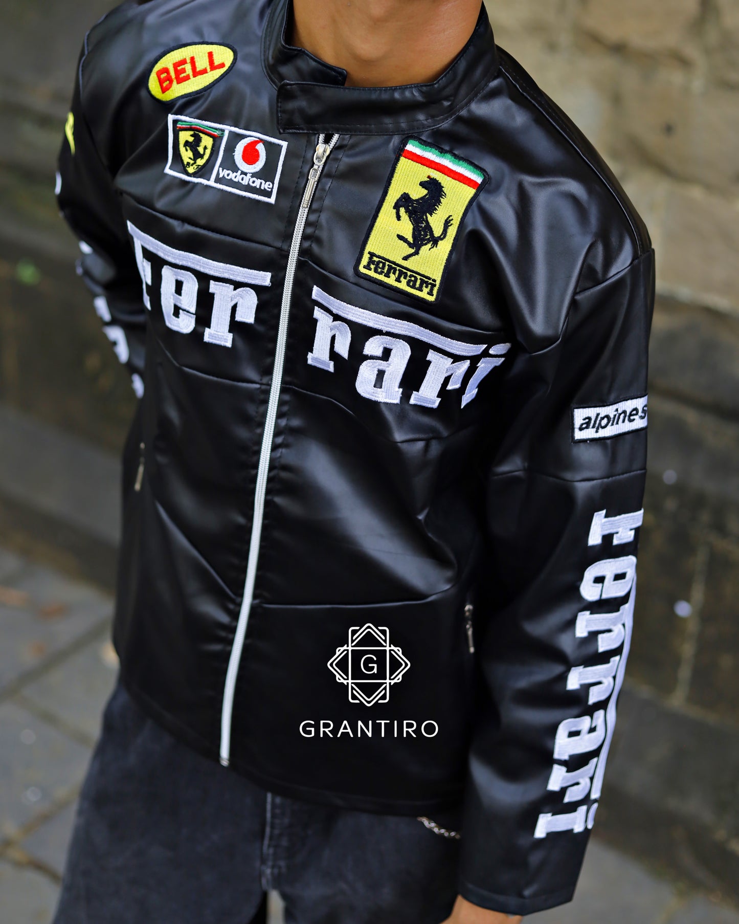 Black Ferrari Leather Jacket – Limited Edition