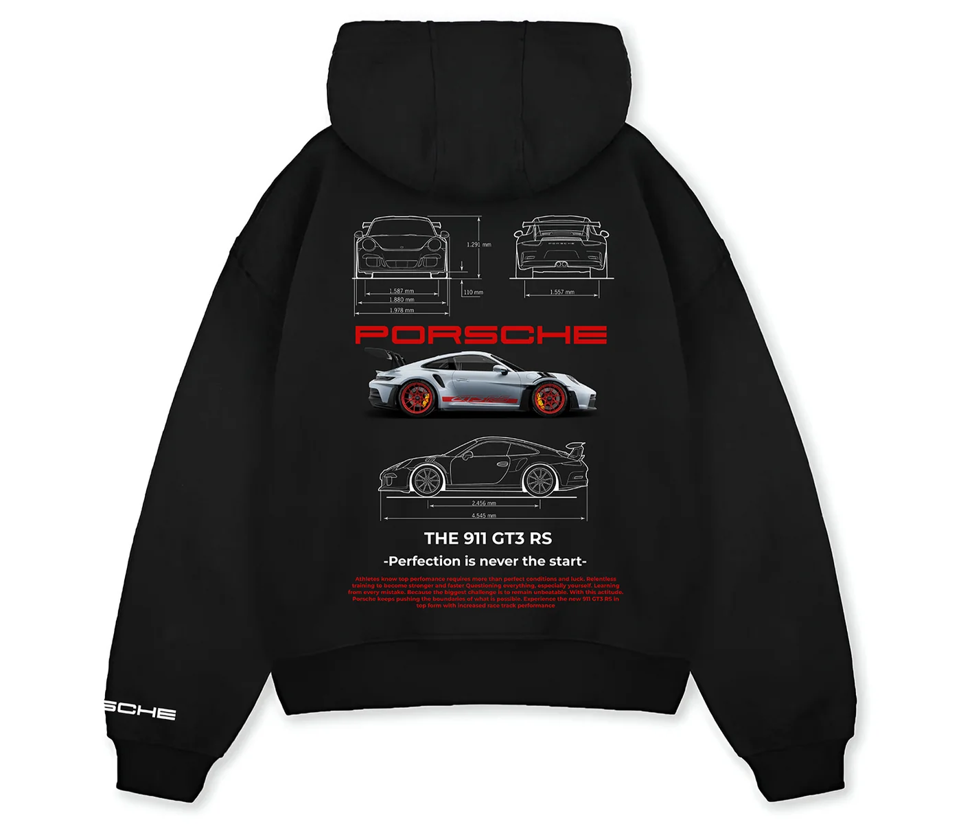 Black Porsche Hoodie in India by Grantiro