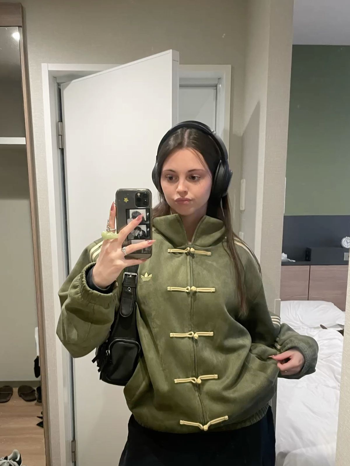 CNY-Inspired Premium Olive Green Suede Jacket | Grantiro®