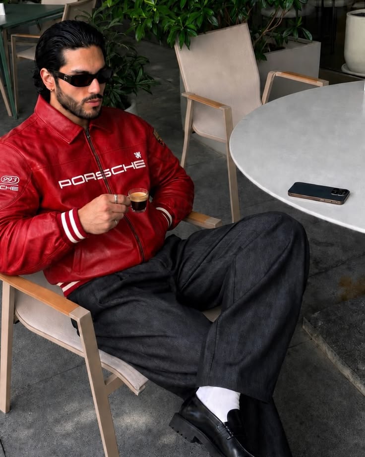 Porsche RED Leather Jacket – Limited Drop | Grantiro® Luxe Edition