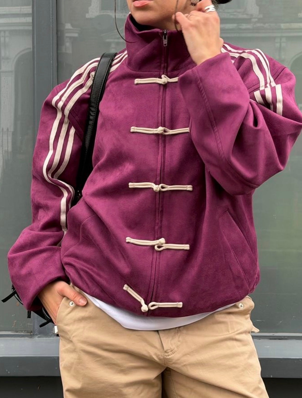 CNY-Inspired Premium Purple Suede Jacket | Grantiro®