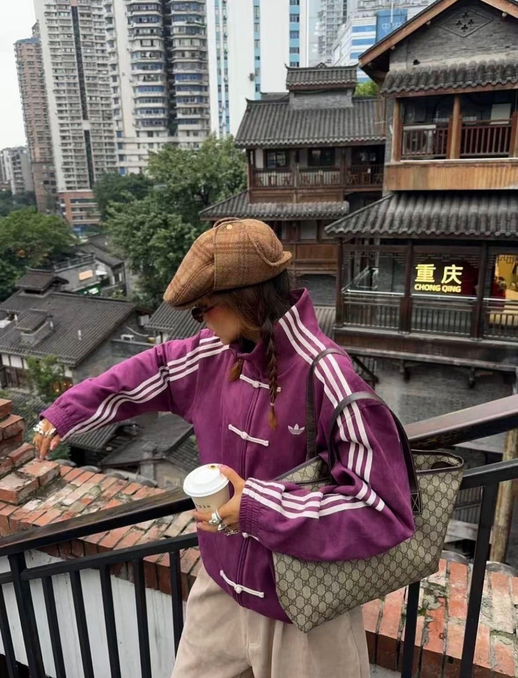 CNY-Inspired Premium Purple Suede Jacket | Grantiro®