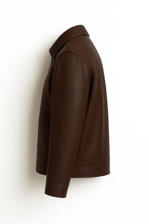 Classic Brown Leather Jacket | Grantiro®