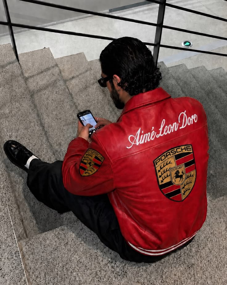 Porsche RED Leather Jacket – Limited Drop | Grantiro® Luxe Edition