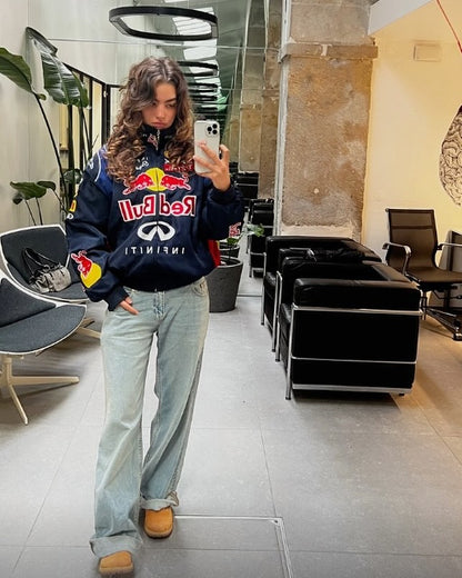 Red Bull Racing Puffer Embroidered Jacket – NAVY BLUE – Limited Drop | Grantiro® F1 Edition