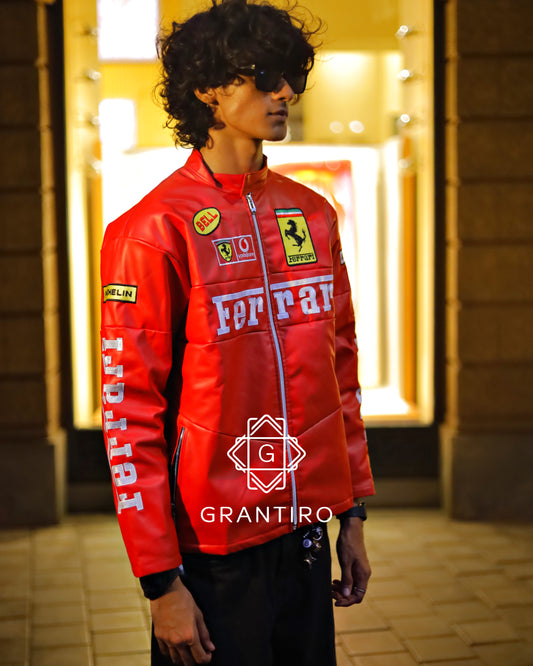 Red Ferrari Leather Jacket – Limited Edition