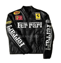 Black Ferrari Leather Jacket – Limited Drop | Grantiro® F1 Edition