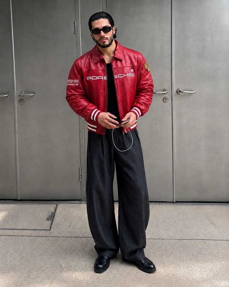 Porsche RED Leather Jacket – Limited Drop | Grantiro® Luxe Edition