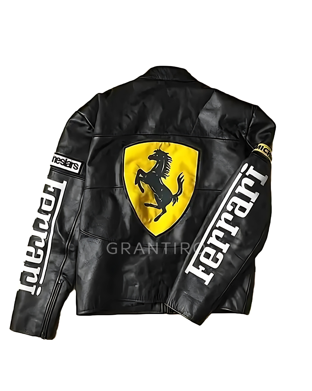 Buy Black Ferrari Leather Jacket Online in India | Grantiro® F1