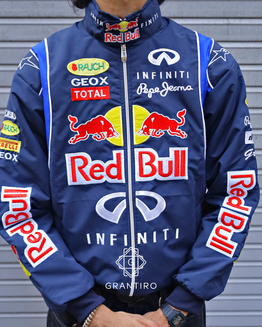 Red Bull Racing Puffer Embroidered Jacket – NAVY BLUE – Limited Drop | Grantiro® F1 Edition