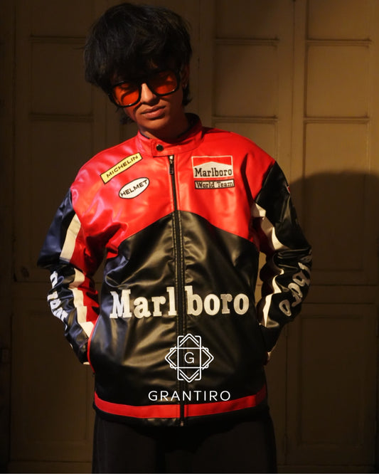 Marlboro Vintage Black Leather Jacket – Grantiro® Legacy Edition