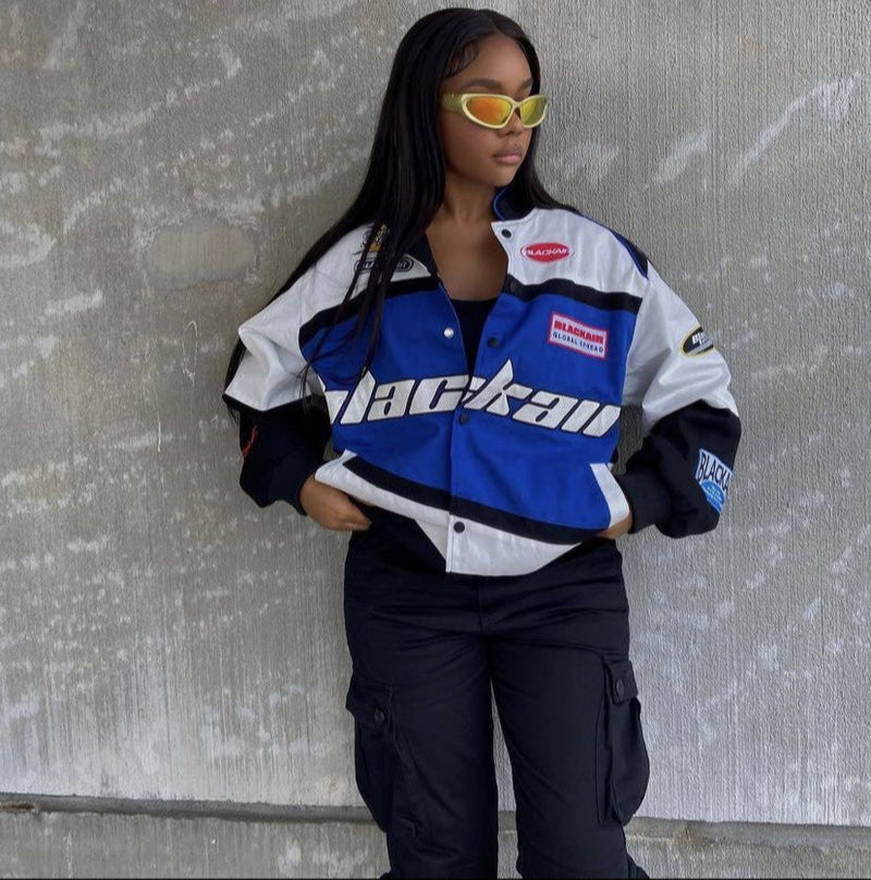 Grantiro BlackAir jacket in India – premium unisex streetwear jacket with a bold, modern design.