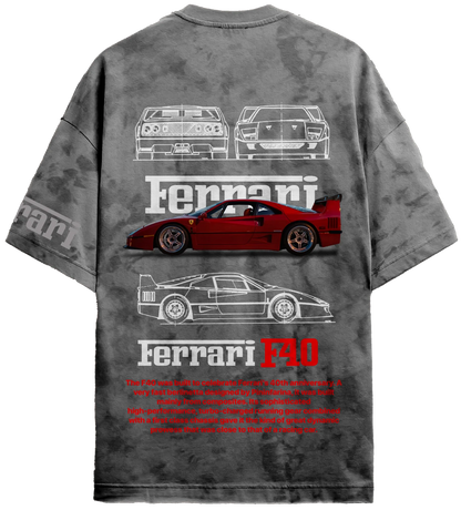 Grantiro Ferrari jacket from the Whimsical Wheels collection – premium unisex racing jacket inspired by Ferrari’s  F40 legendary motorsport heritage.