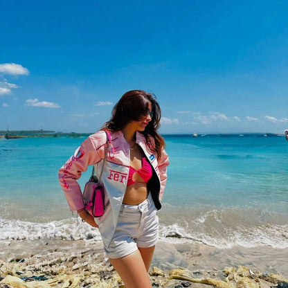Pink Ferrari Leather Jacket  – Limited Drop | Grantiro® Luxe Edition
