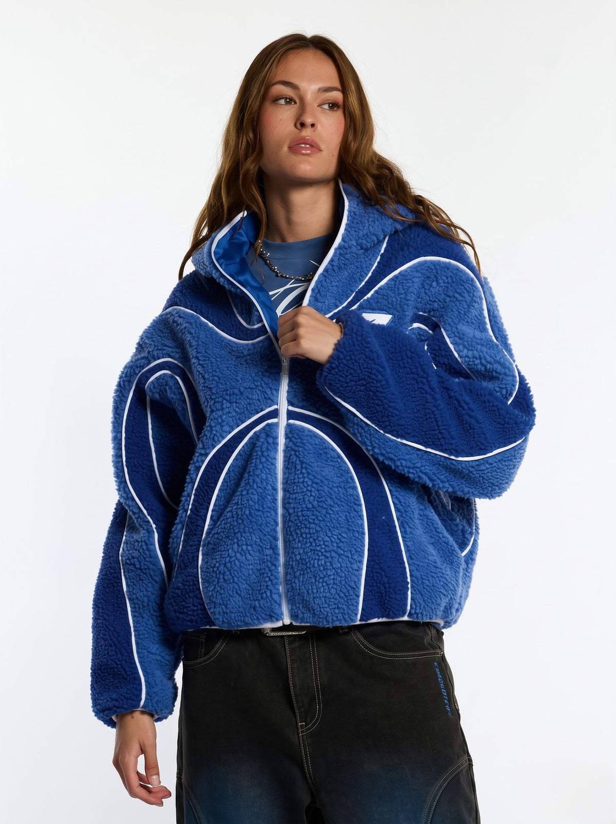Arctic Blue Contour Sherpa Jacket