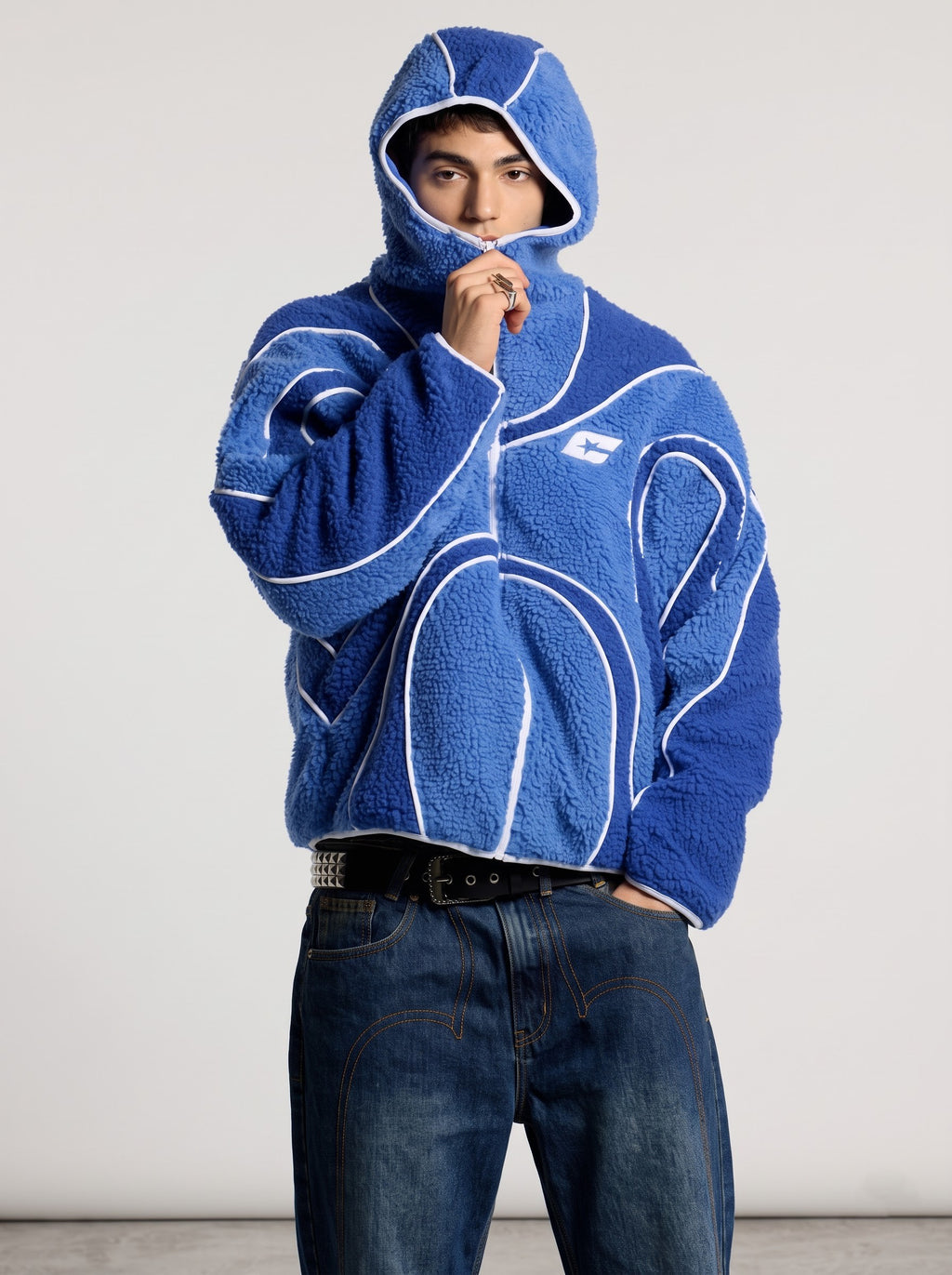 Arctic Blue Contour Sherpa Jacket