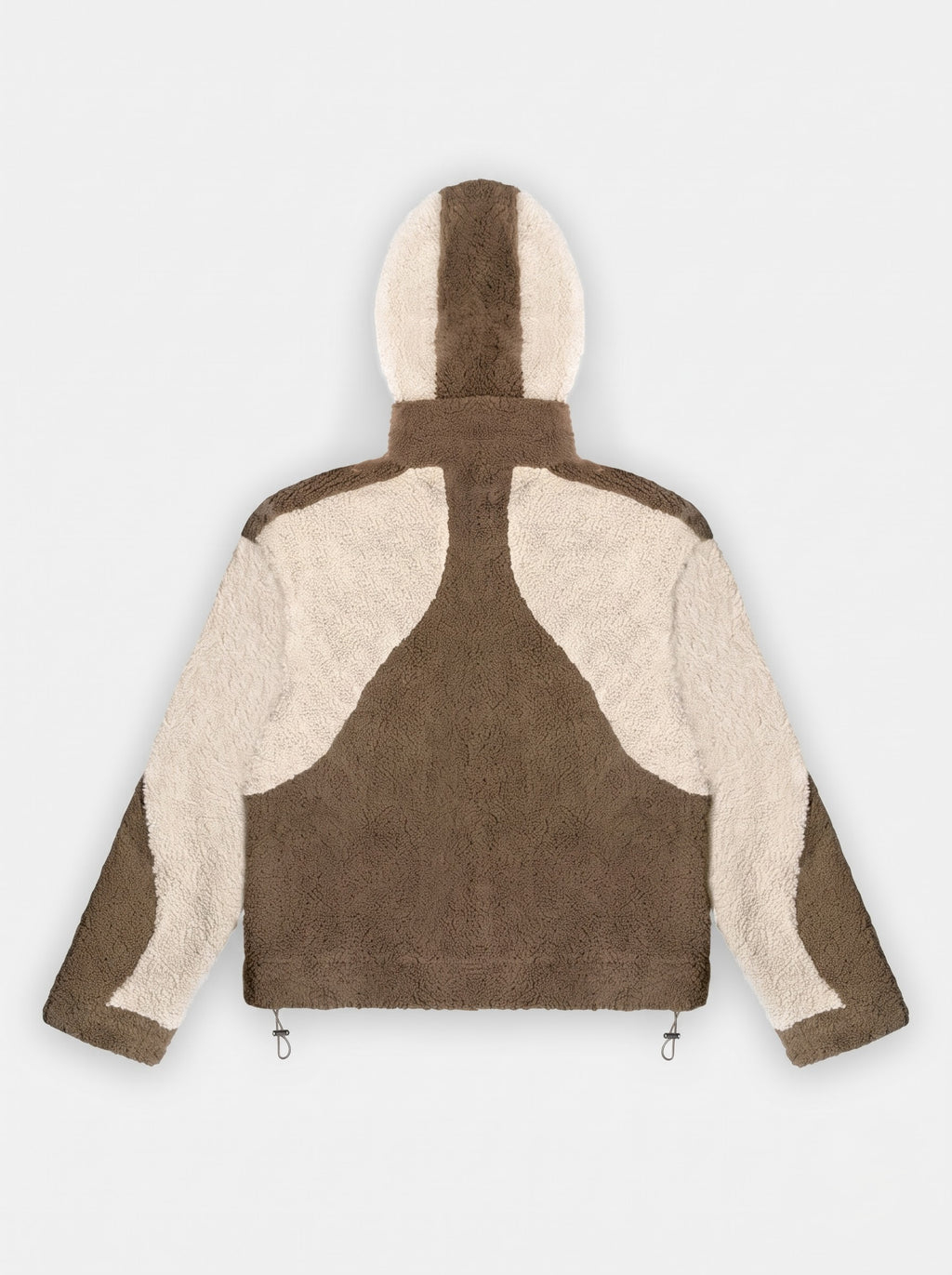 Mocha Sherpa Hooded Fleece Jacket