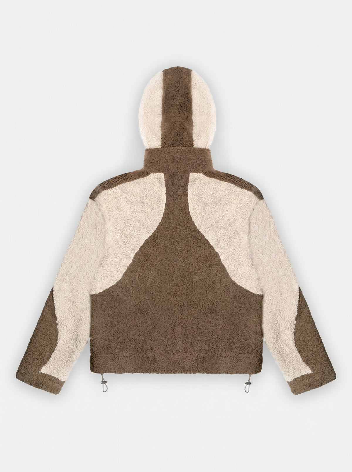 Mocha Sherpa Hooded Fleece Jacket