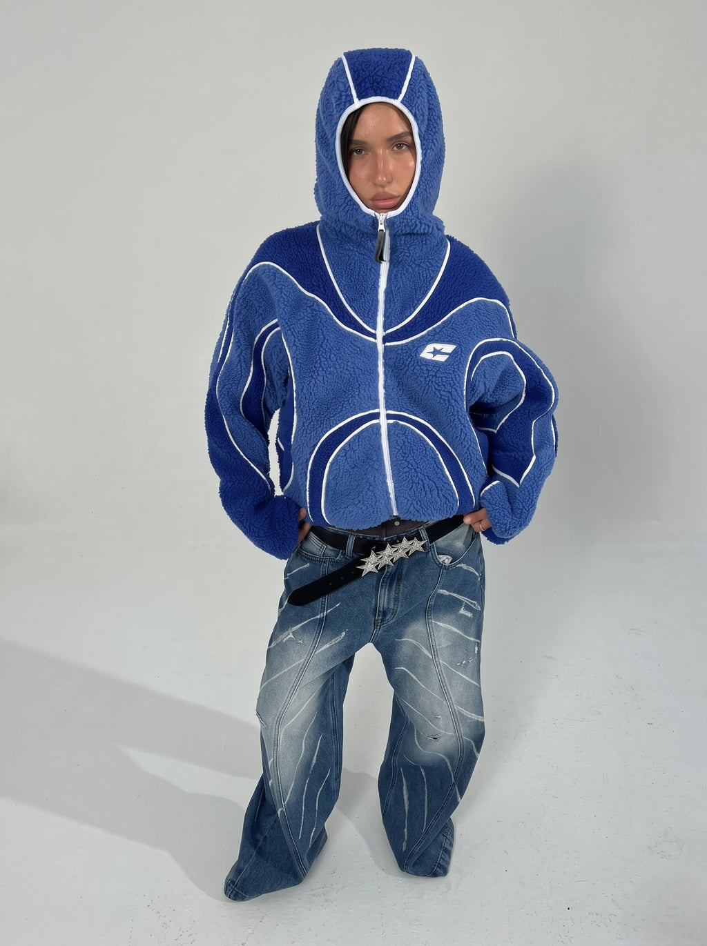 Arctic Blue Contour Sherpa Jacket