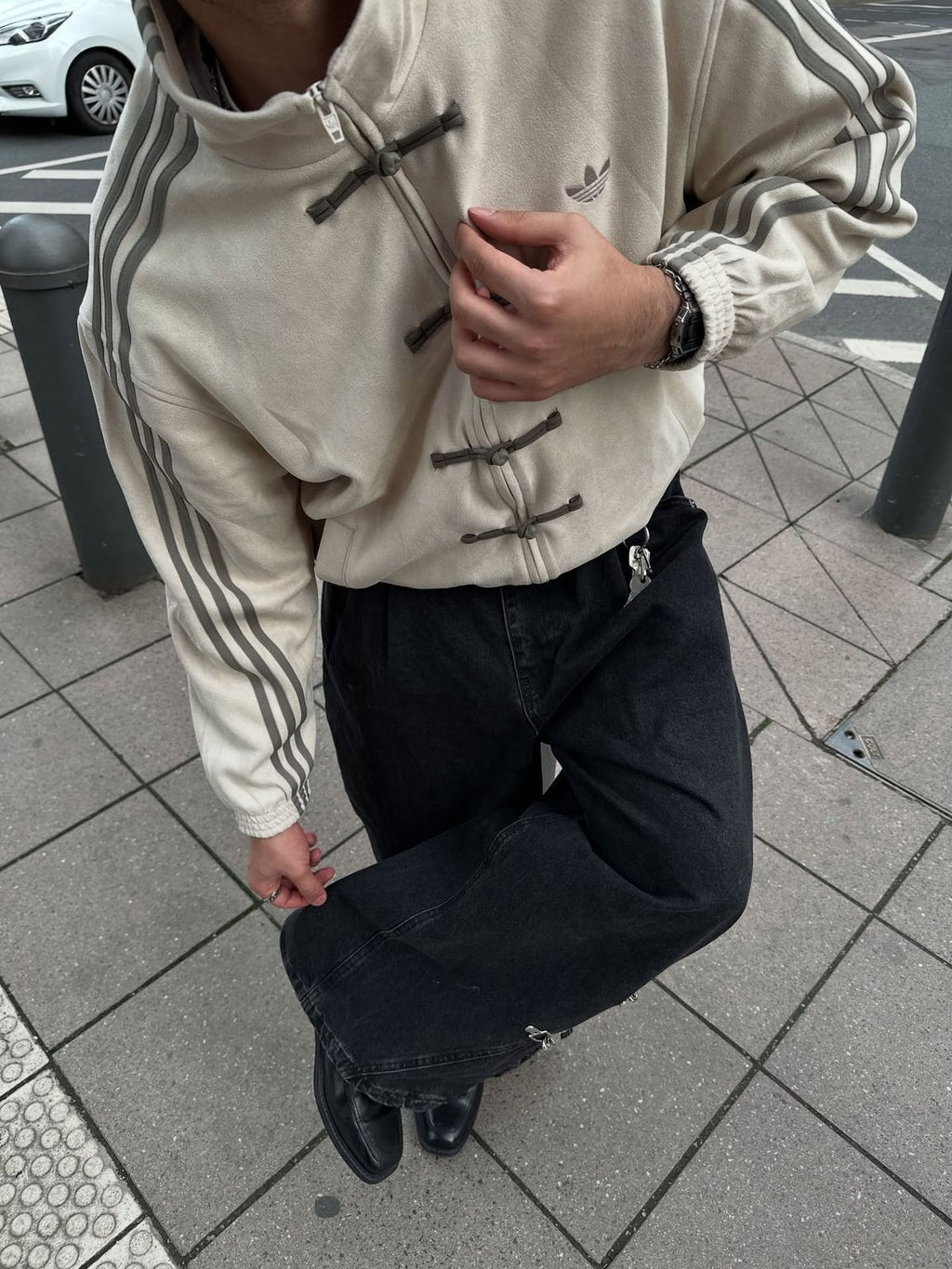 CNY-Inspired Premium Off White Suede Jacket | Grantiro®
