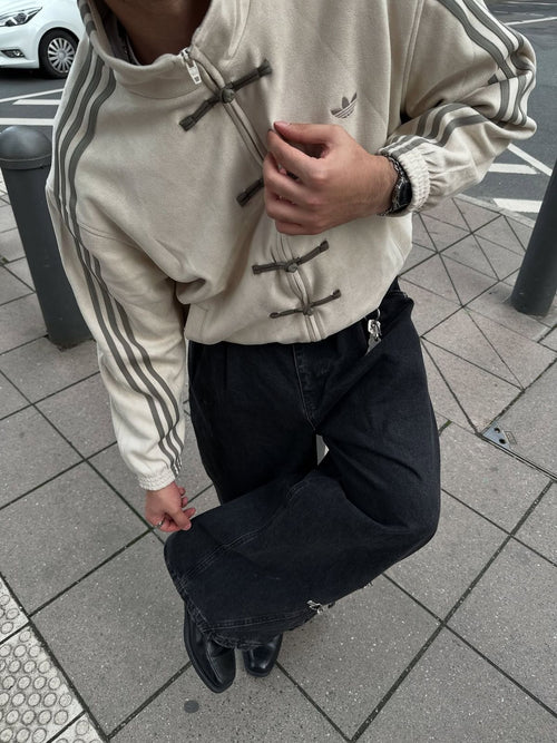 CNY-Inspired Premium Off White Suede Jacket | Grantiro®
