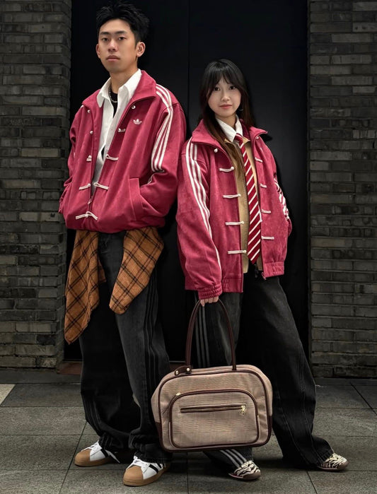 CNY-Inspired Premium Red Suede Jacket | Grantiro®