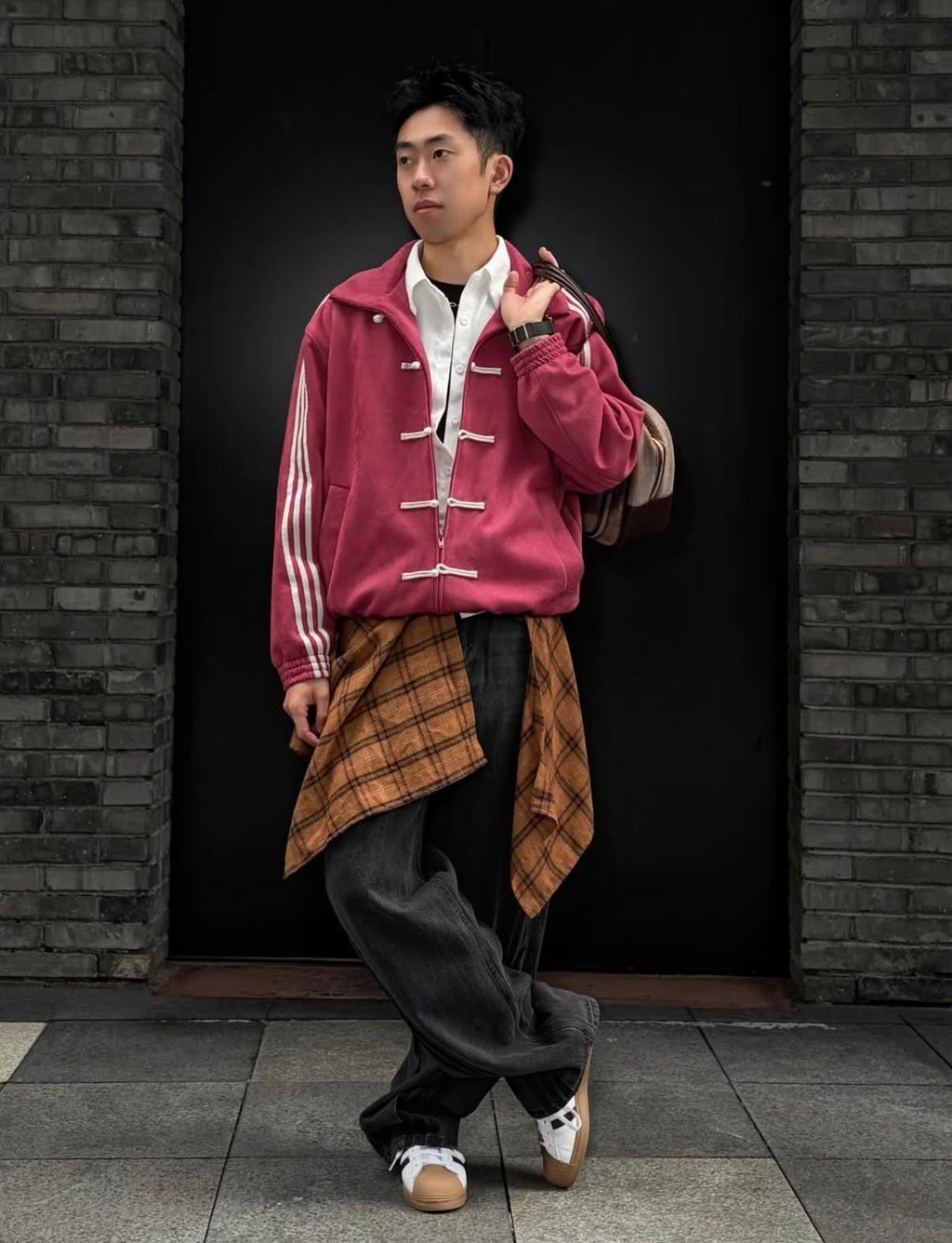 CNY-Inspired Premium Dusty Red Suede Jacket | Grantiro®