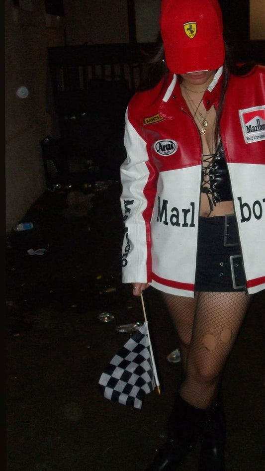 Marlboro Vintage White Leather Jacket – Grantiro® Legacy Edition