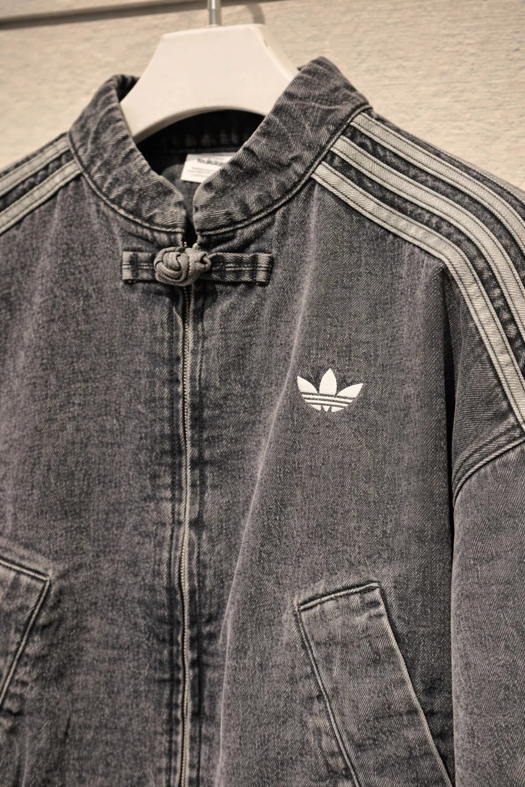 Vintage Washed Denim CNY Inspired – Chinese Knot Jacket | Grantiro®