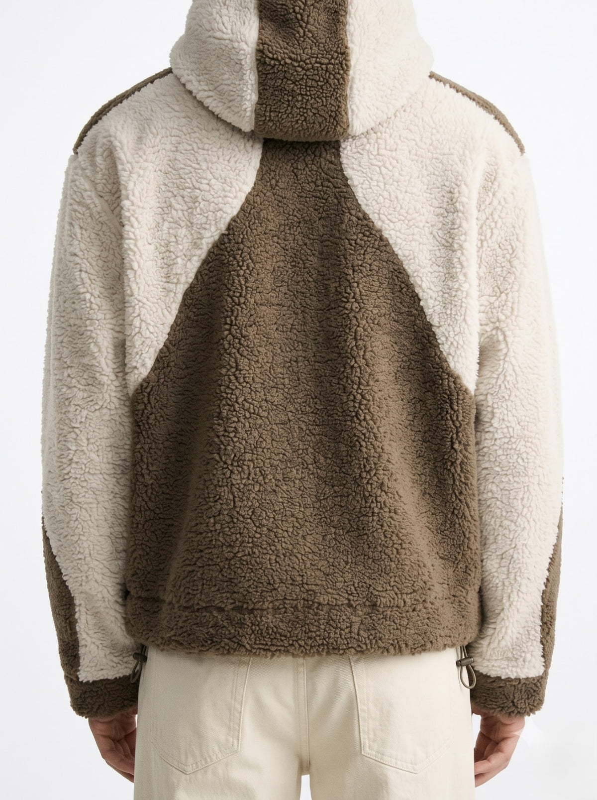 Mocha Sherpa Hooded Fleece Jacket