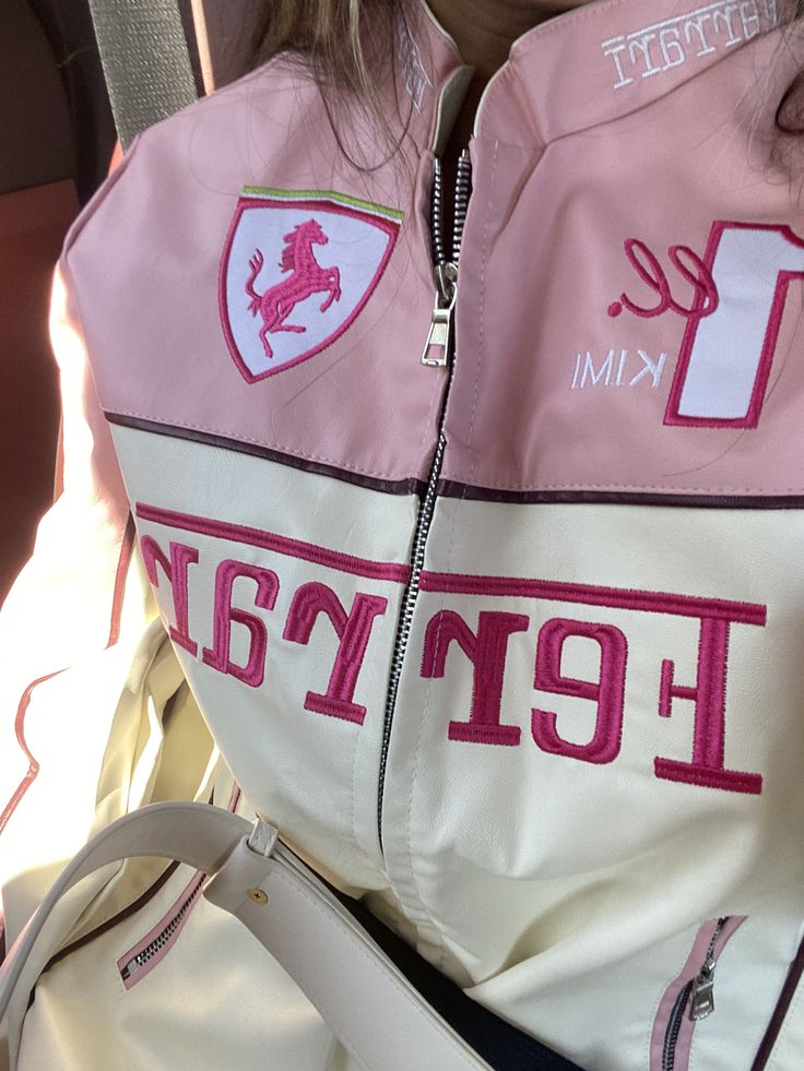 Pink Ferrari Leather Jacket  – Limited Drop | Grantiro® Luxe Edition