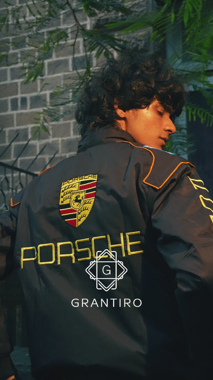 Porsche Puffer Embroidered Jacket | Limited-Drop | Grantiro® Velocity Edition