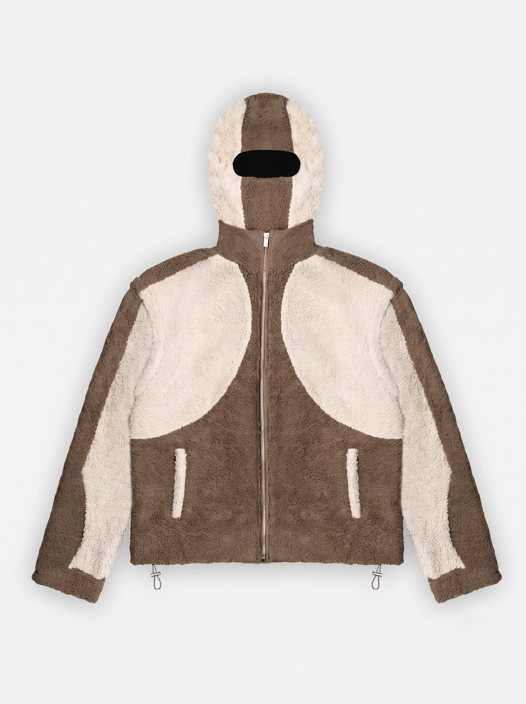 Mocha Sherpa Hooded Fleece Jacket