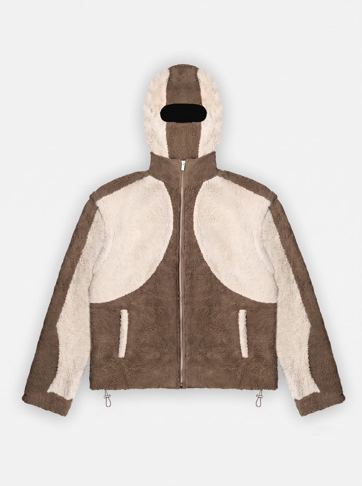 Mocha Sherpa Hooded Fleece Jacket